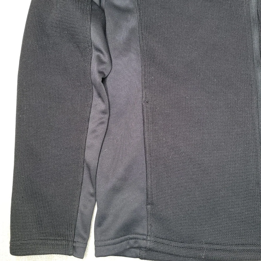 Spyder Full Zip Sweater Jacket Mens M Black Knit Fleece Core Midlayer Nice